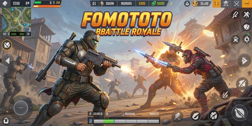 Tampilan gameplay menegangkan dan aksi seru di FOMOTOTO.