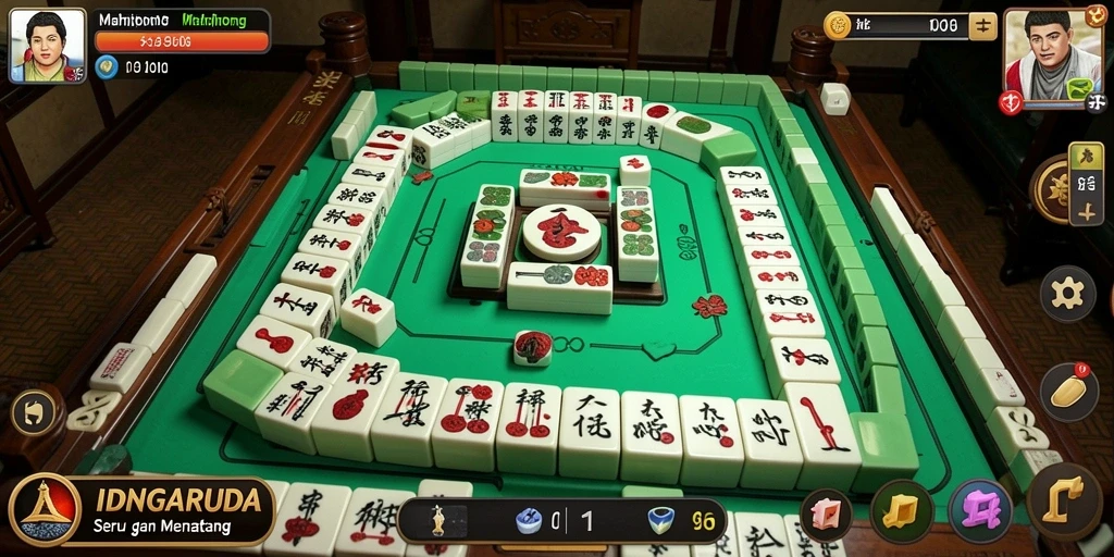 Screenshot gameplay menampilkan level menantang Mahjong di IDNGARUDA.