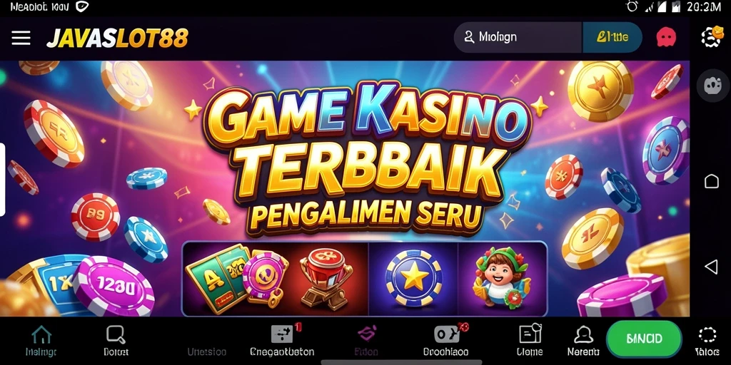 Tampilan menawan dari gameplay Kasino di JAVASLOT88.