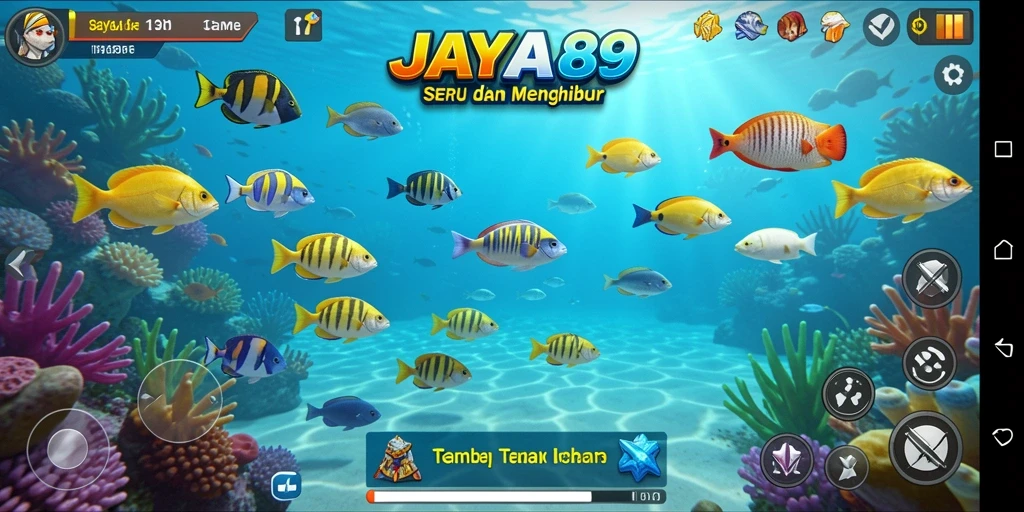 Screenshot JAYA89 menampilkan gameplay Tembak Ikan yang seru.