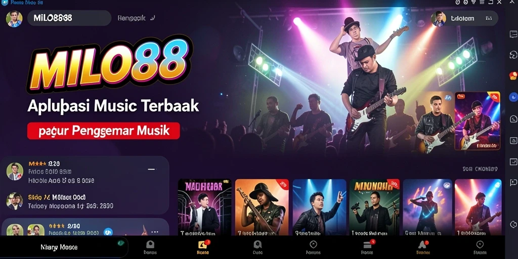 Tampilan gameplay Music yang seru dan interaktif di MILO88.