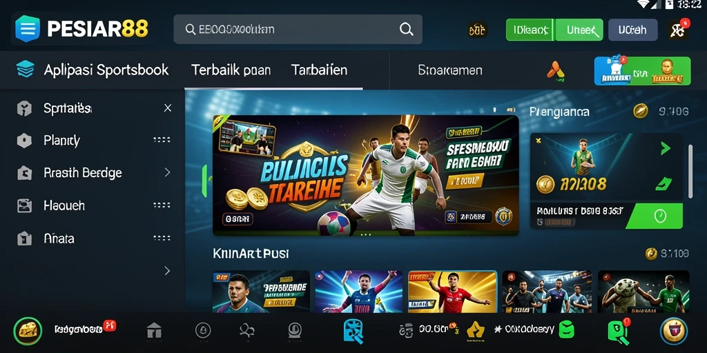 Tampilan utama PESIAR88 saat memasang taruhan olahraga.