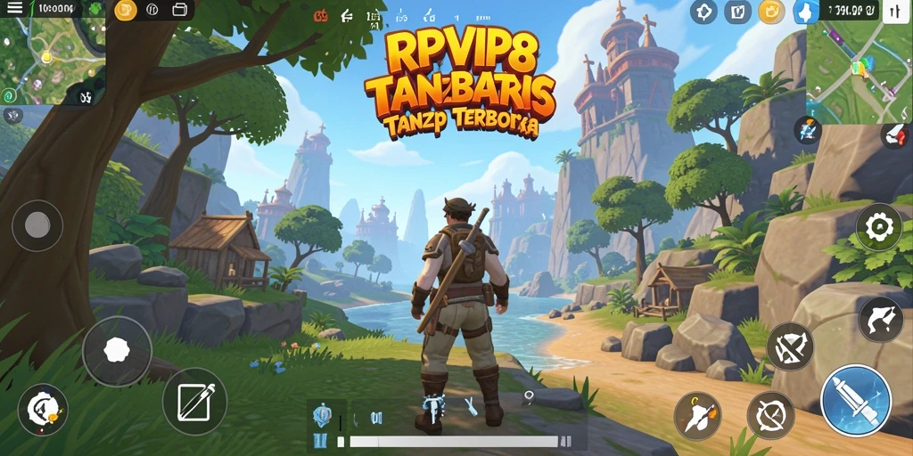 Tampilan gameplay RPVIP8 dengan dunia terbuka yang luas.